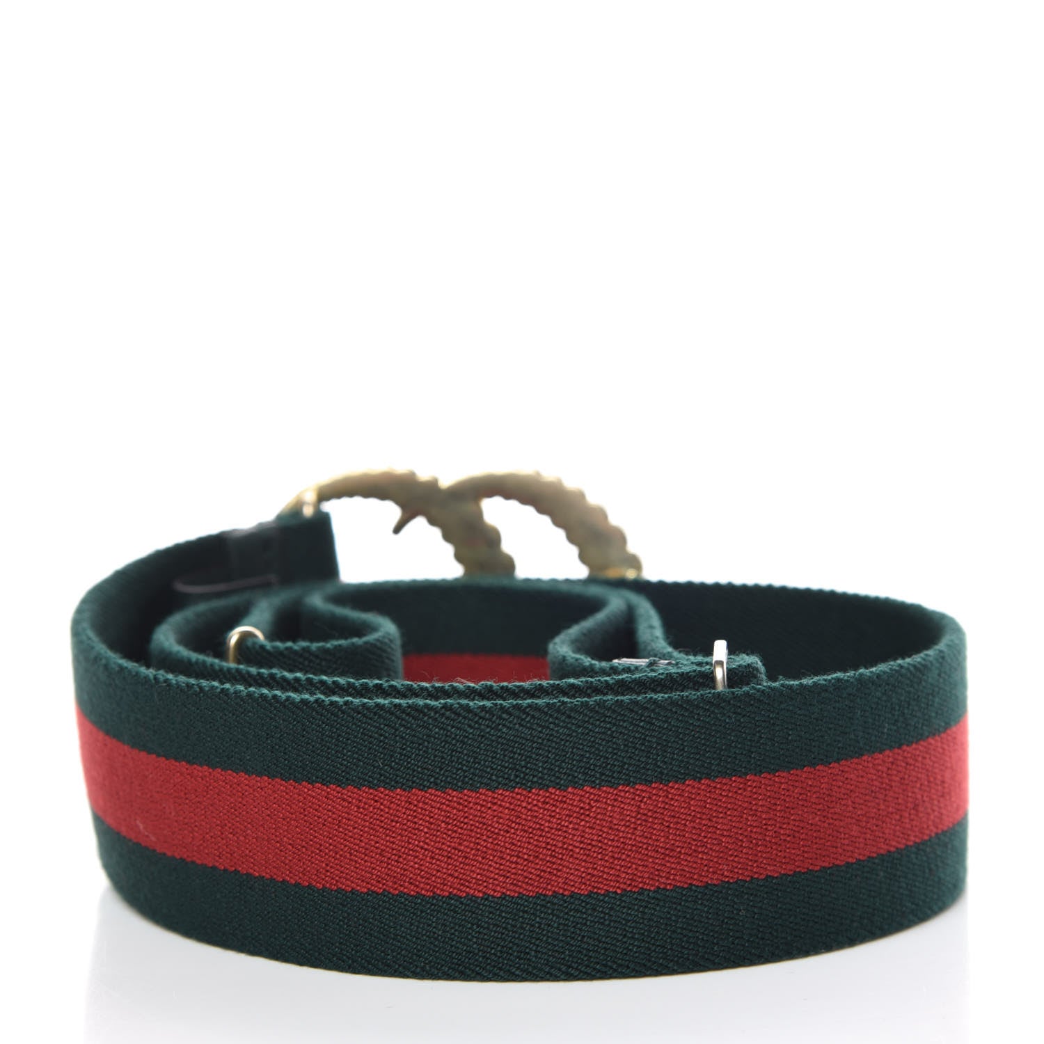 Gucci Canvas Torchon Double G Web Belt 100 40 Verde 3 of 6