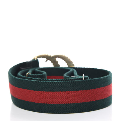 Gucci Canvas Torchon Double G Web Belt 100 40 Verde 3 of 6