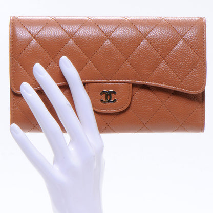 Chanel Caviar Quilted Long Flap Wallet Rose 2 of 8