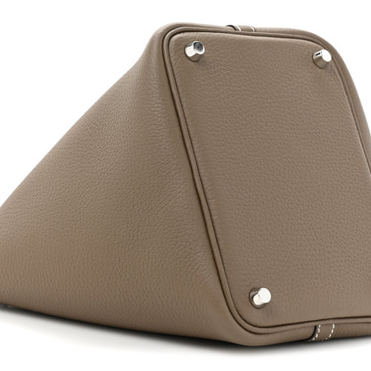 Hermes Taurillon Clemence Picotin Lock 18 PM Etoupe 10 of 11