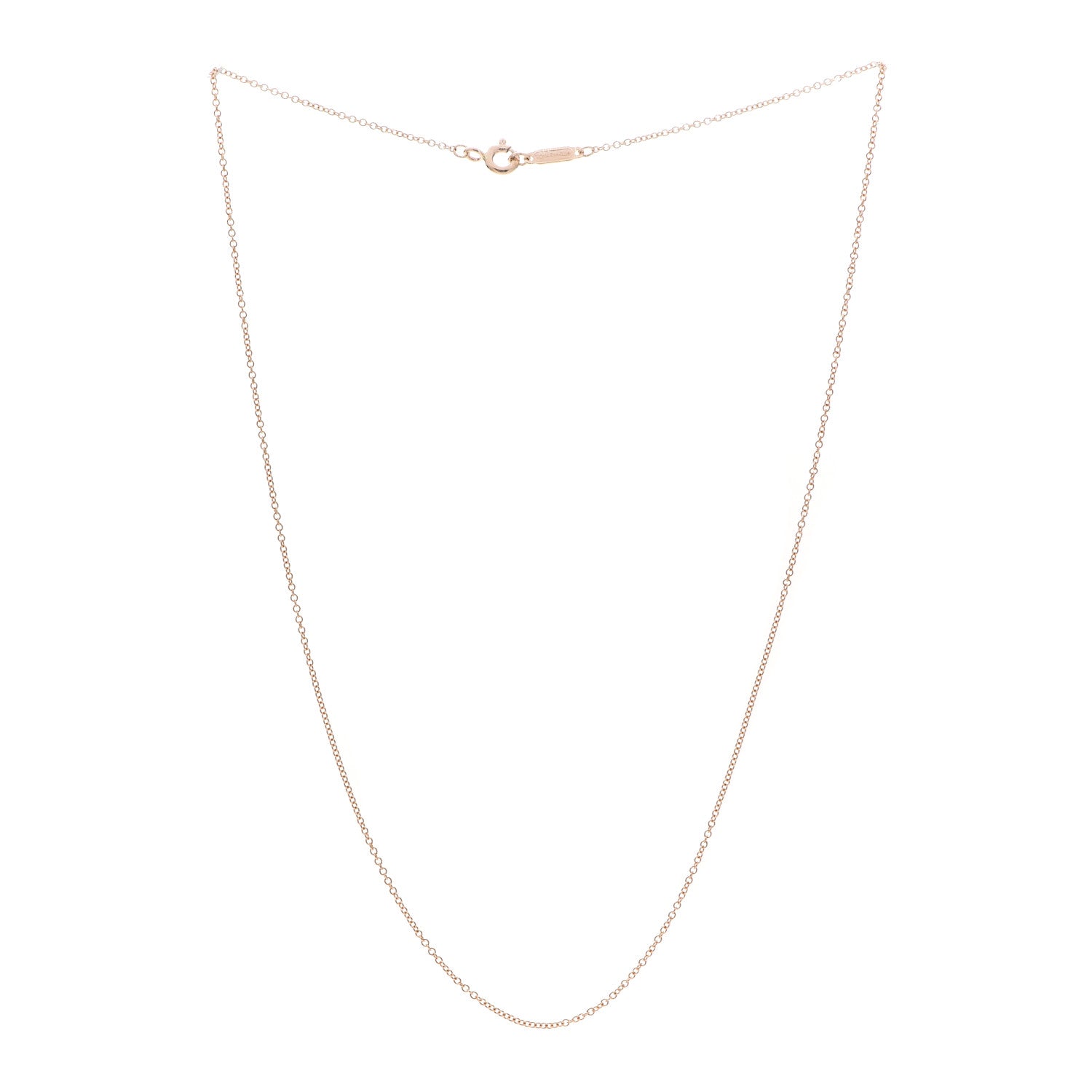 Tiffany 18K Rose Gold Chain Necklace 16" 3 of 5