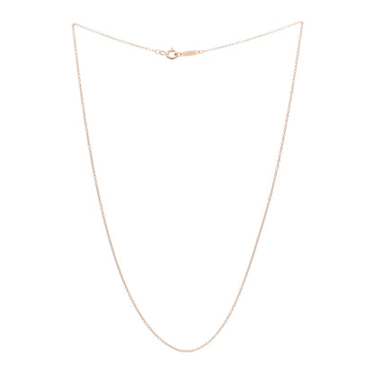 Tiffany 18K Rose Gold Chain Necklace 16" 3 of 5