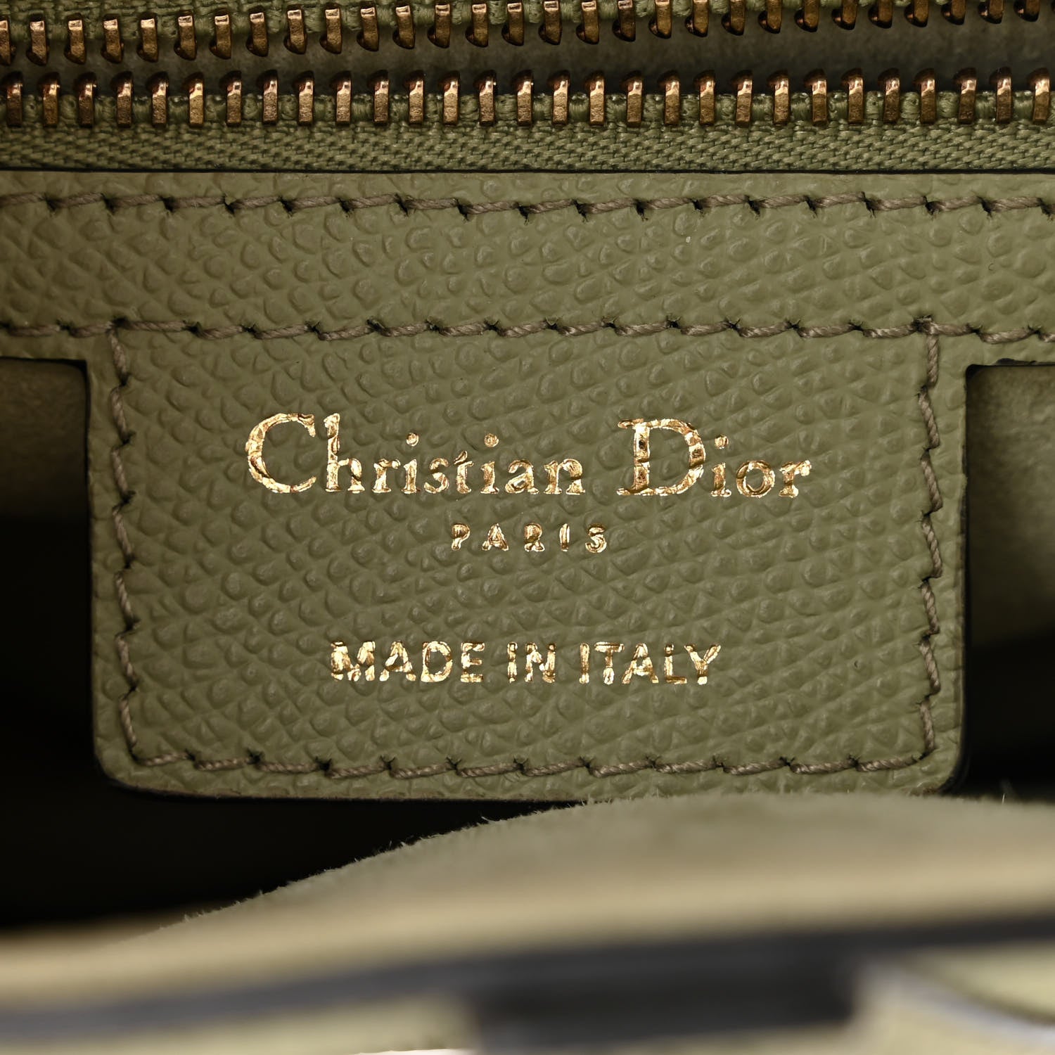 Christian Dior Grained Calfskin Saddle Bag Sage 6 of 11