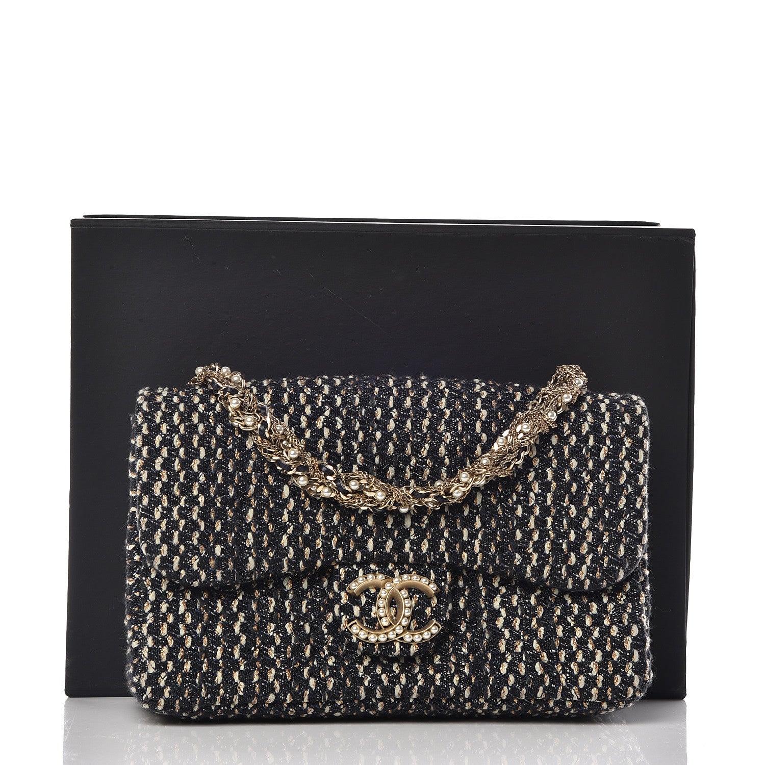 Chanel Tweed Westminster Pearl Flap Multicolor 10 of 10
