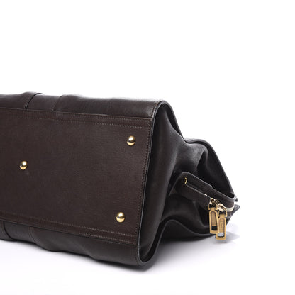 Saint Laurent Sheepskin Medium Cabas ChYc Dark Brown 6 of 9