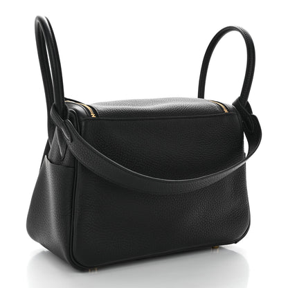 Hermes Taurillon Clemence Lindy 26 Black 2 of 10