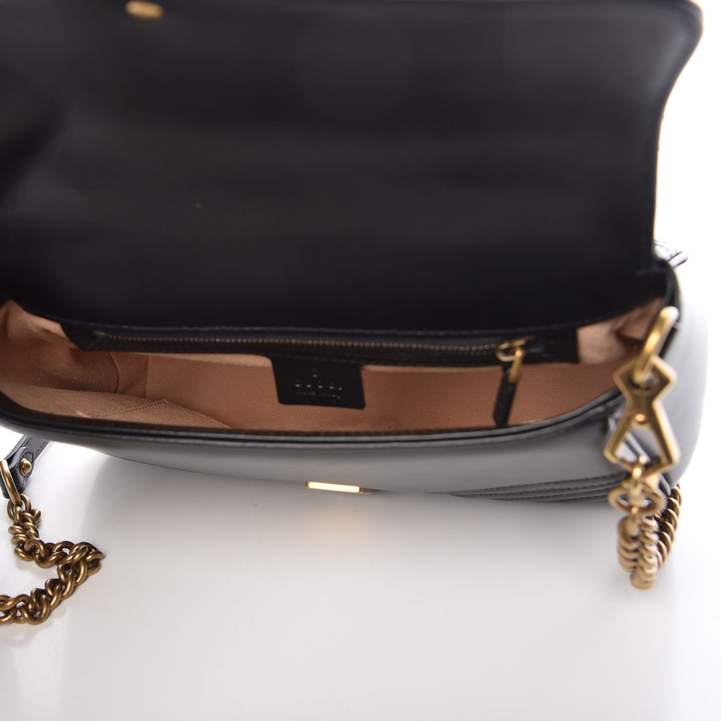 Calfskin Matelasse Small GG Marmont Top Handle Shoulder Bag Black