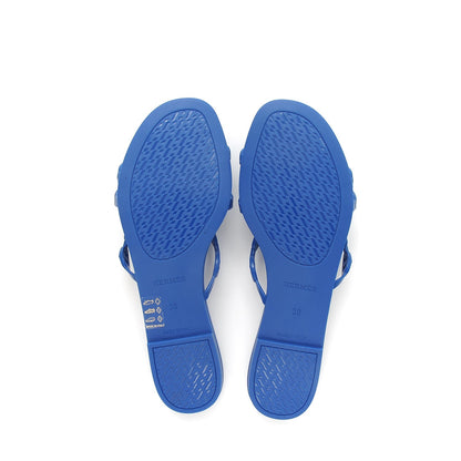 Hermes Rubber Chaine d'Ancre Rivage Sandals 38 Bleu Smalt 5 of 8