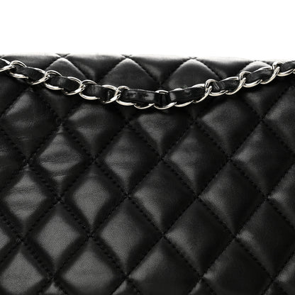 Chanel Lambskin Quilted Jumbo Coco Rain Flap Black 8 of 12