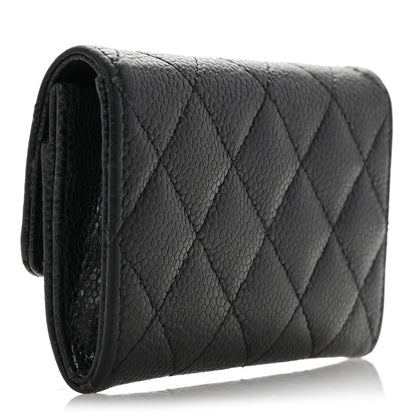 Chanel Caviar Quilted Flap Card Holder Black 3 of 10