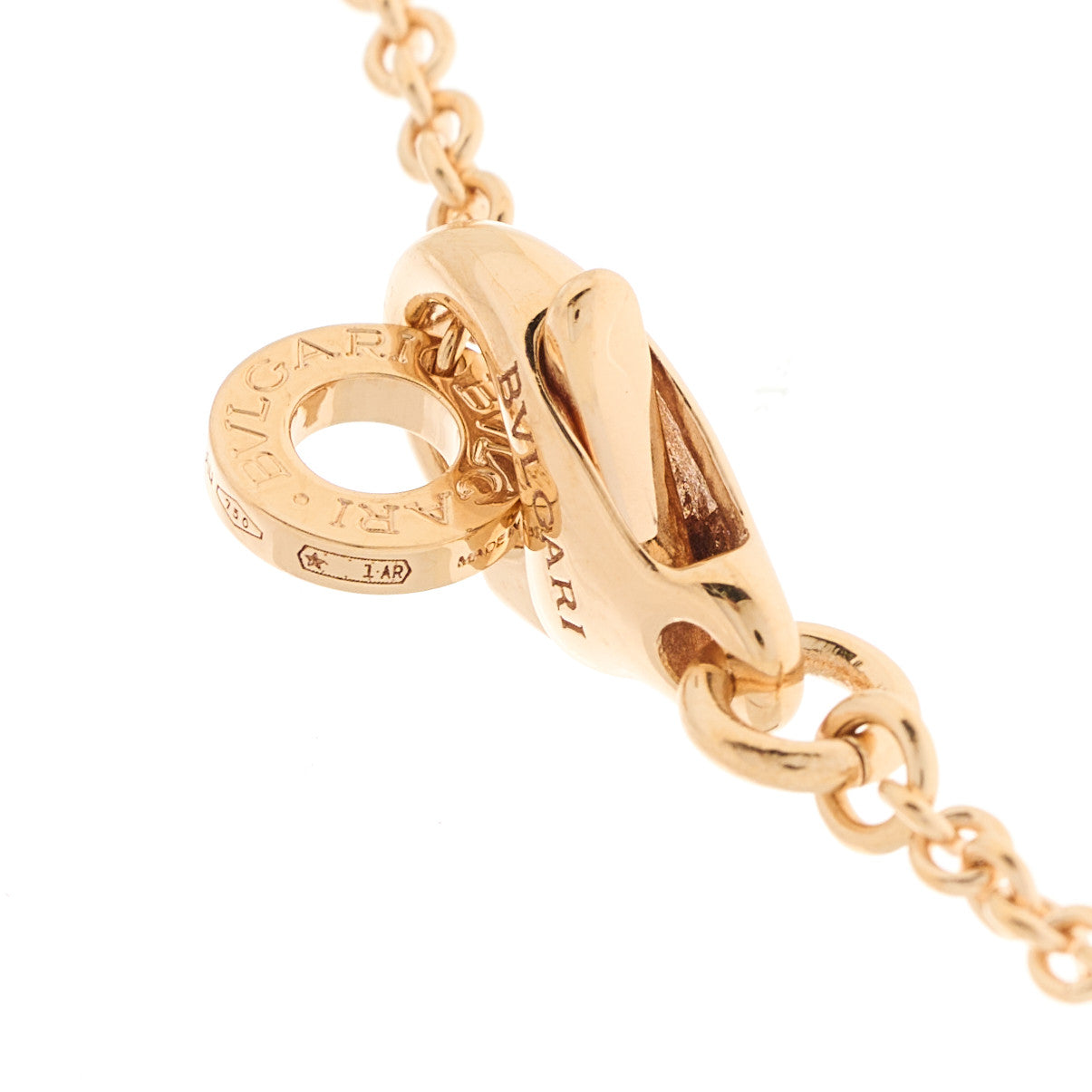 18K Rose Gold Diamond Mother of Pearl Openwork Pendant Necklace
