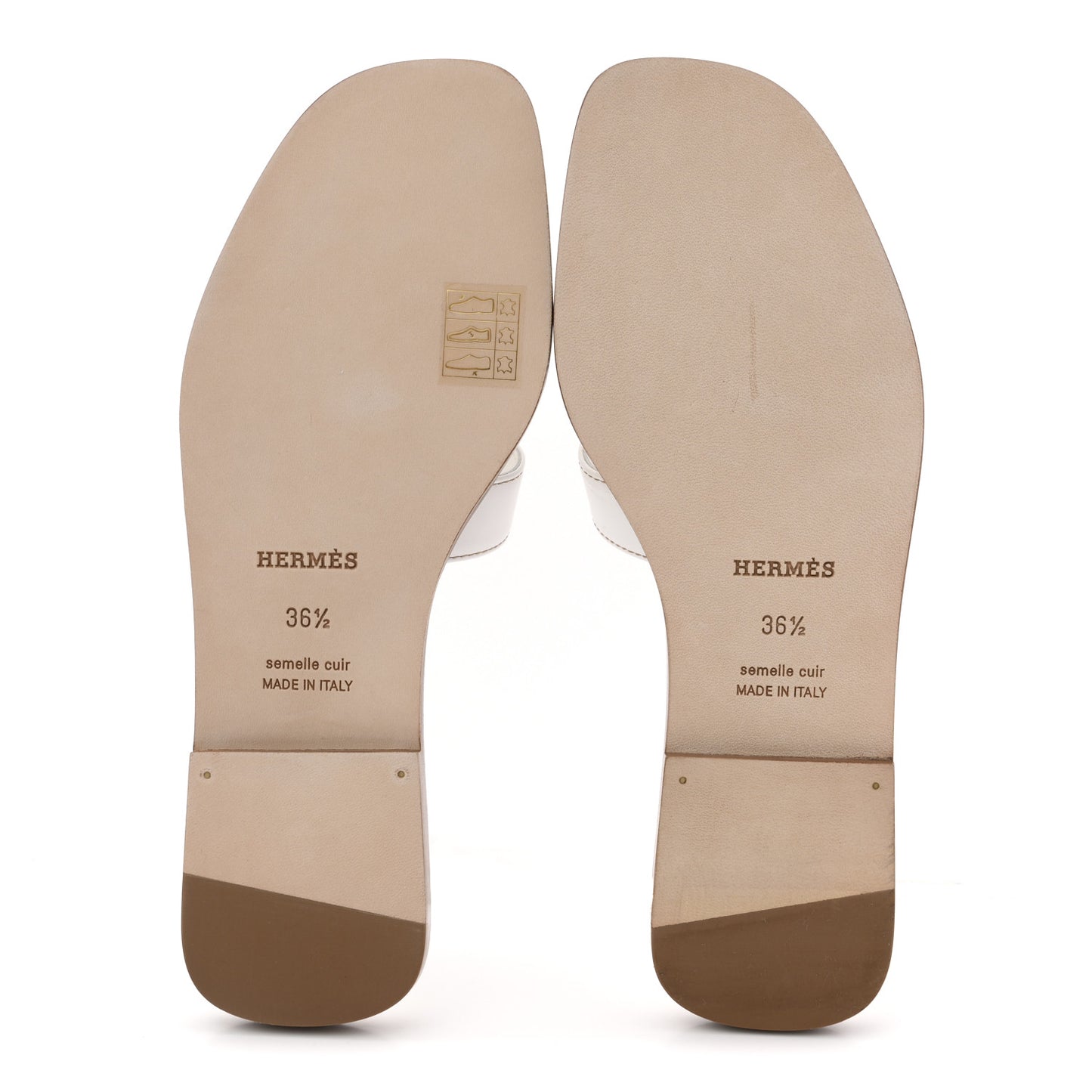 Box Calfskin Oran Sandals 36.5 White
