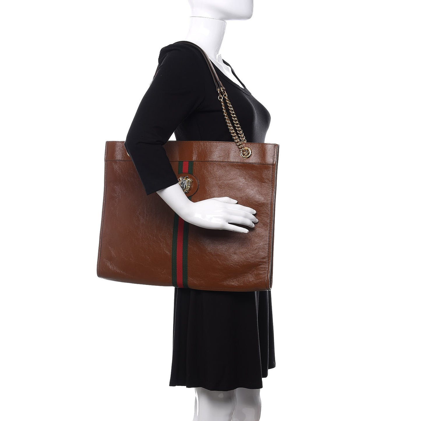 Calfskin Large Rajah Chain Tote Cuir