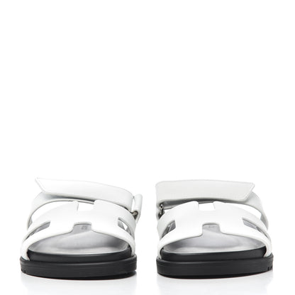 Hermes Calfskin Womens Chypre Sandals 36 White 2 of 9