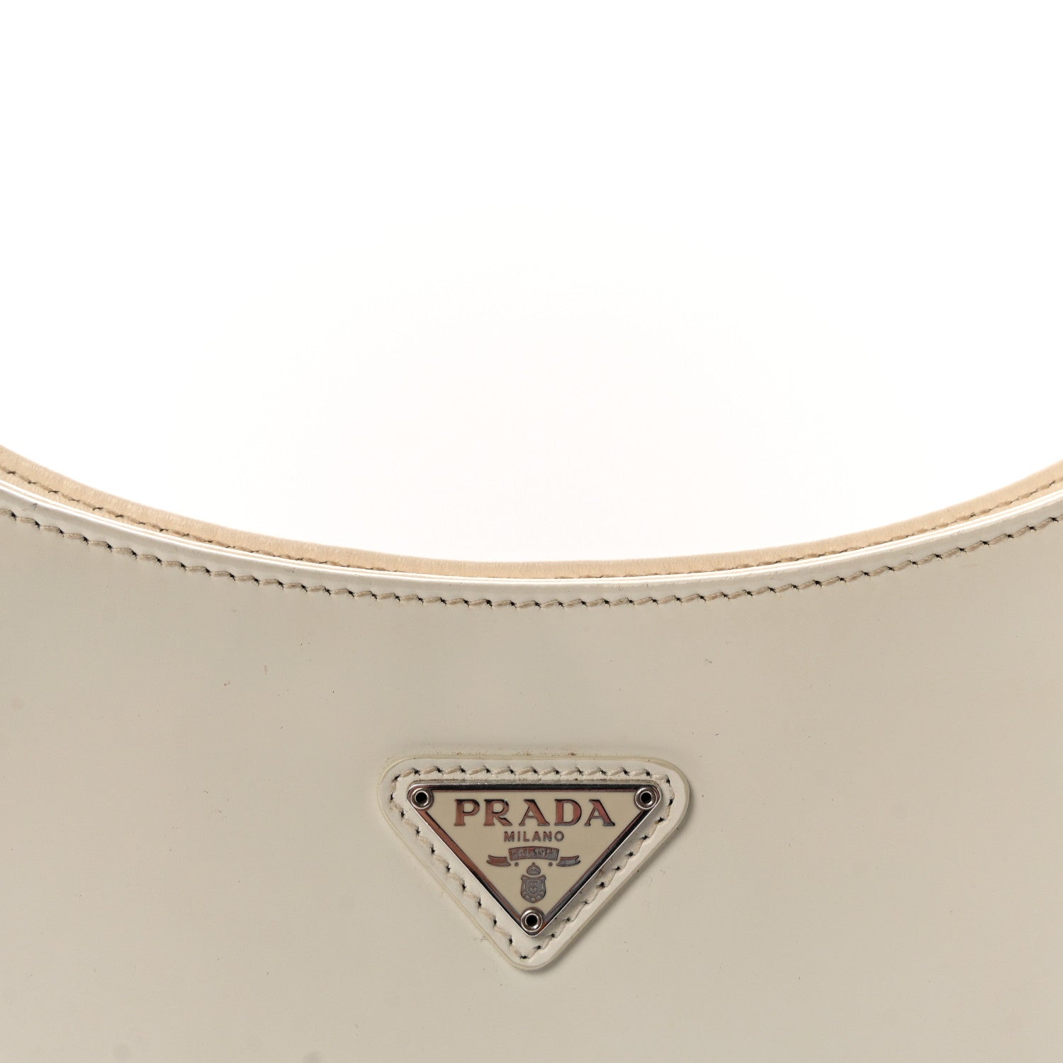 Prada Spazzolato Cleo Shoulder Bag White 7 of 10