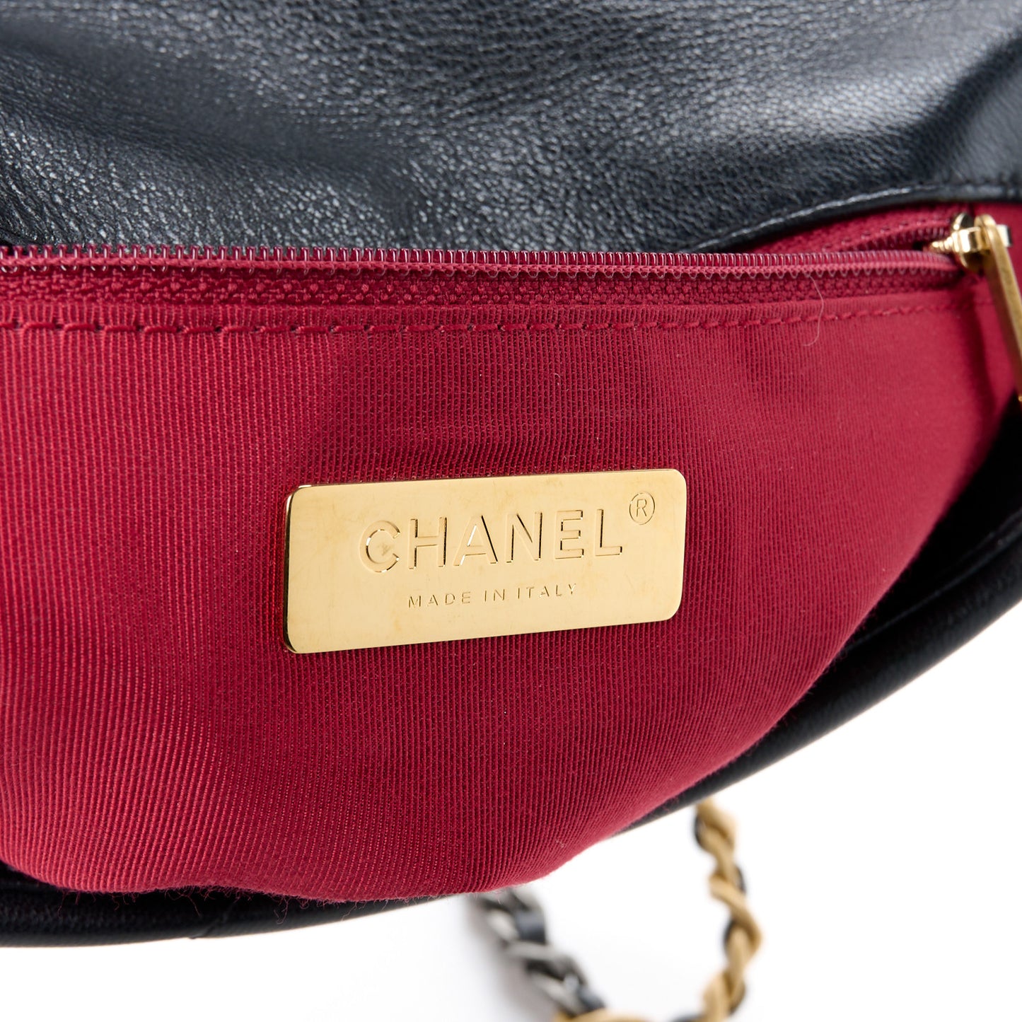 Lambskin Quilted Medium Chanel 19 Flap Black