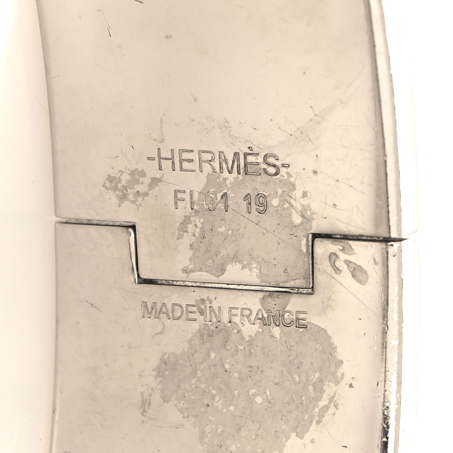 Enamel Wide Clic Clac H Bracelet PM Marron Glace