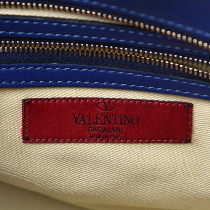 Valentino Garavani Vitello Small Rockstud Double Handle Tote Blue China 7 of 10