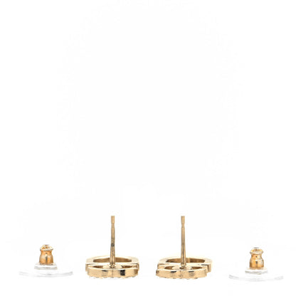 Chanel Crystal CC Sergeant Chanel Earrings Gold 3 of 4