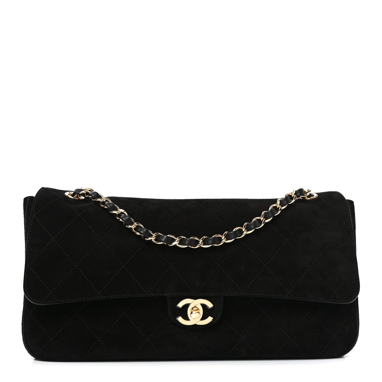 Chanel Suede Calfskin Small Souplissimo Maxi Flap Black 1 of 11