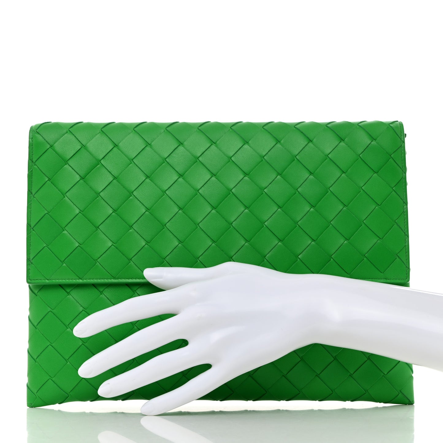 Nappa Intrecciato Flap Pouch Parakeet