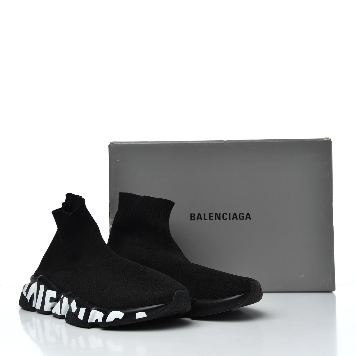 Neoprene Knit Womens Speed Graffiti Sneakers 38 Black White