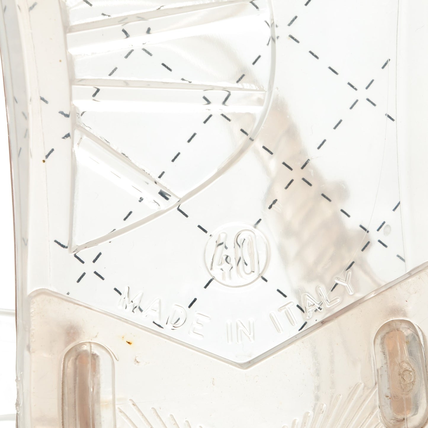 Jelly Crystal CC Thong Sandals 40 Clear