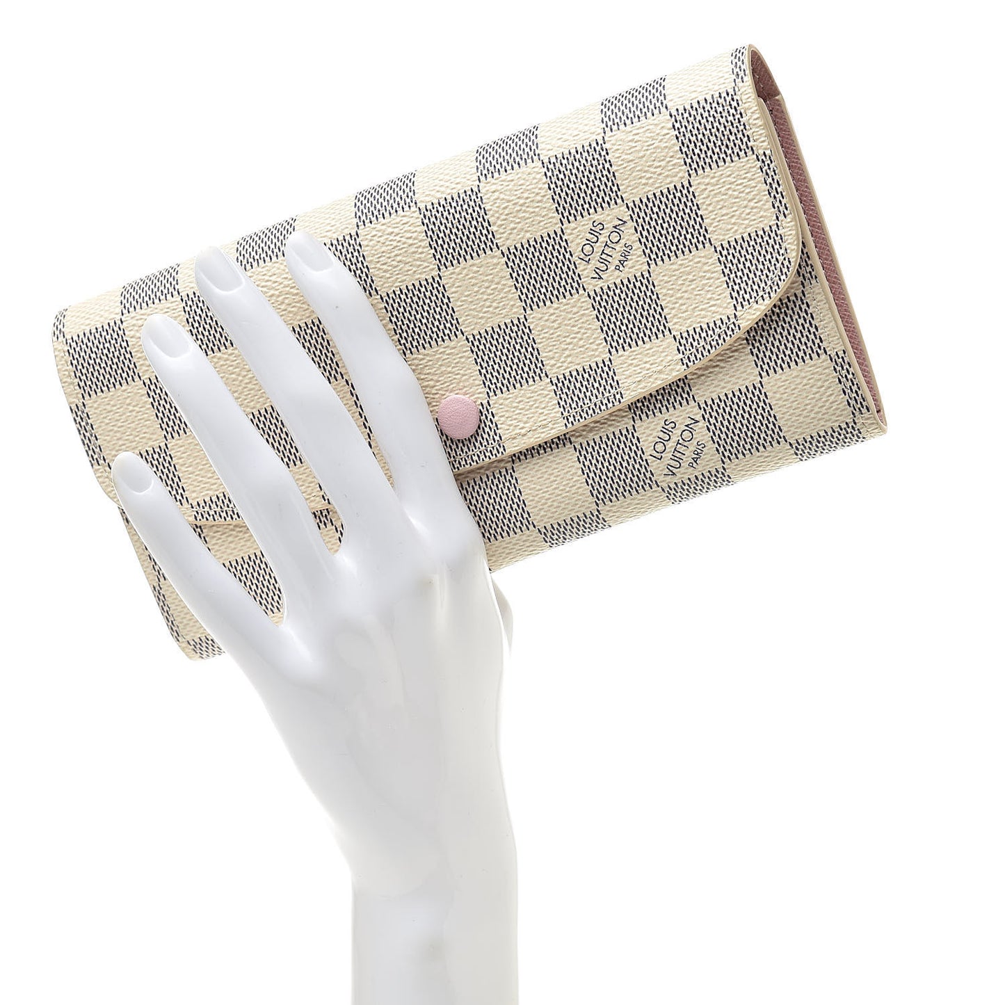 Damier Azur Emilie Wallet Rose Ballerine