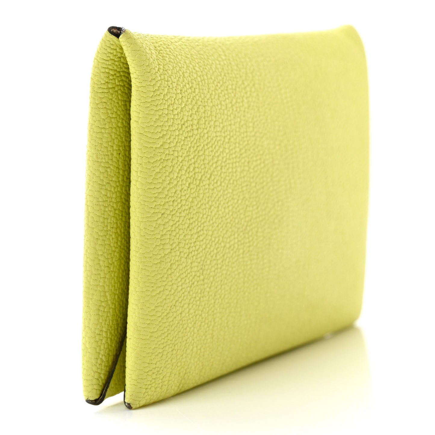 Chevre Mysore Verso Calvi Card Case Jaune Bourgeon Nata