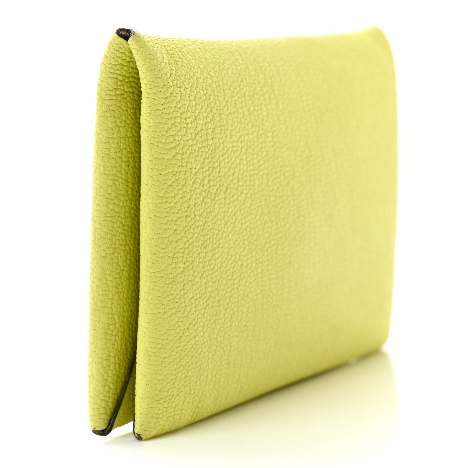 Hermes Chevre Mysore Verso Calvi Card Case Jaune Bourgeon Nata 3 of 8