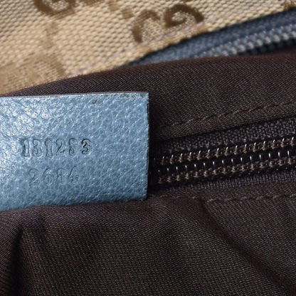 Gucci GG Monogram Large Web Handle Vertical Tote Blue 7 of 9