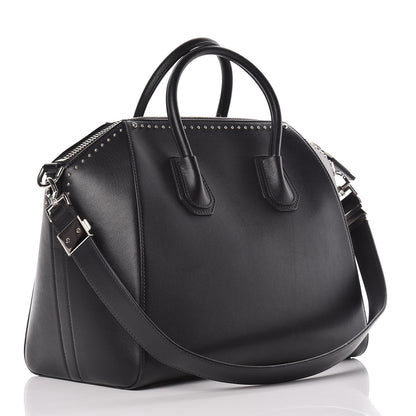 Givenchy Calfskin Medium Studded Antigona Black 3 of 12