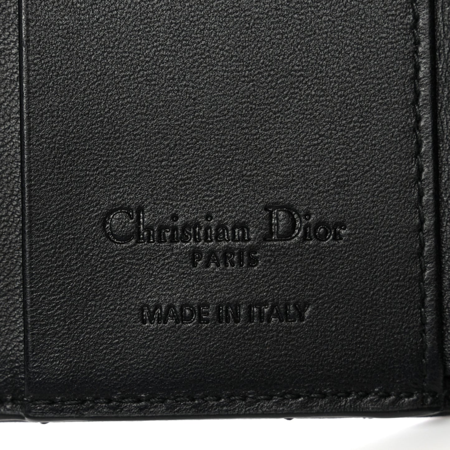 Lambskin Cannage My Dior Veronia Wallet Black