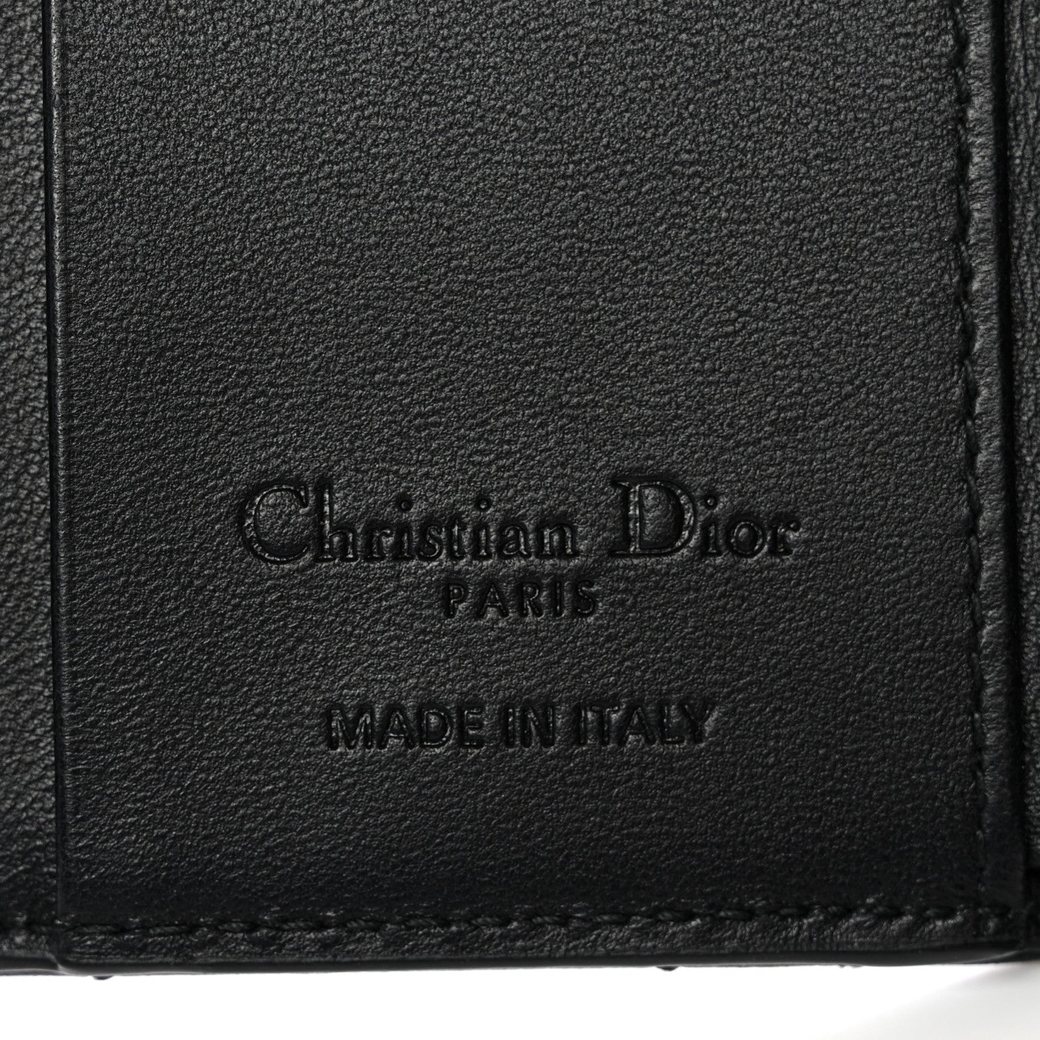 Christian Dior Lambskin Cannage My Dior Veronia Wallet Black 6 of 7