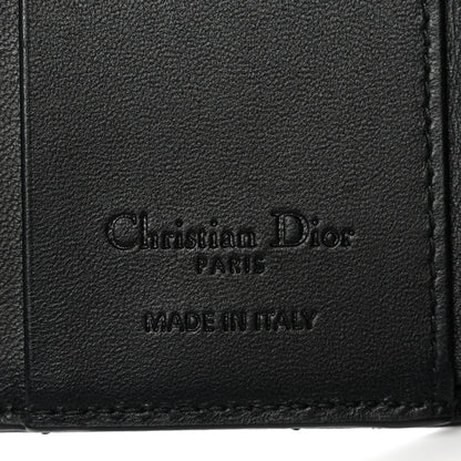 Christian Dior Lambskin Cannage My Dior Veronia Wallet Black 6 of 7