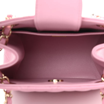 Chanel Caviar Quilted Mini Bucket Bag Pink 5 of 10