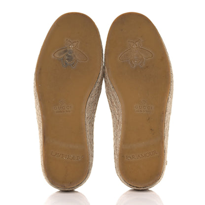 Gucci Canvas Rhombus Horsebit Espadrille Slippers 5 Camel Brown Black 5 of 9