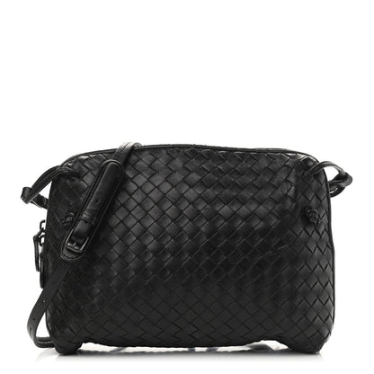 Bottega Veneta Nappa Intrecciato Nodini Crossbody Messenger Black 1 of 11