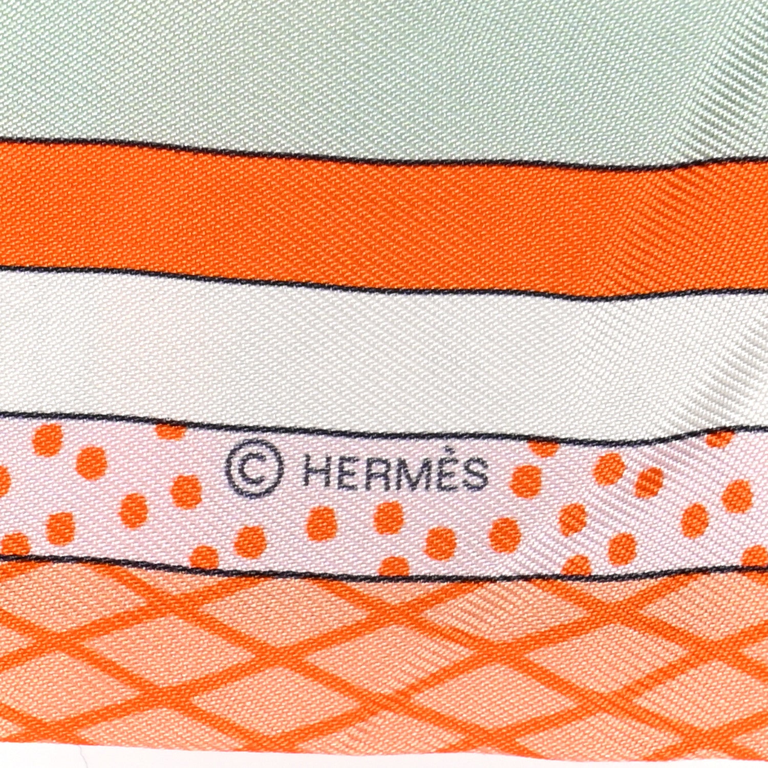 Hermes Silk Twilly Grand Theatre Nouveau Abricot Orange Jaune 3 of 4