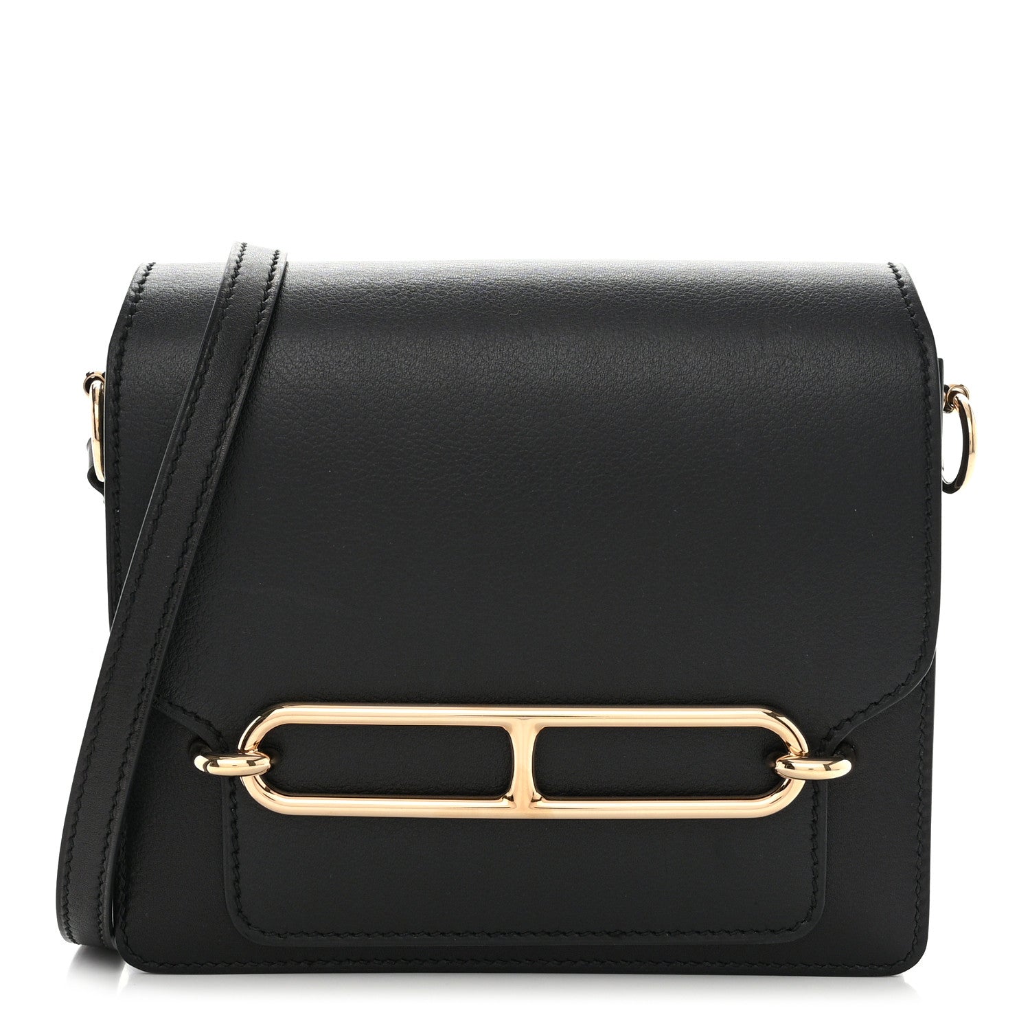 Hermes Evergrain Mini Sac Roulis Black 1 of 10