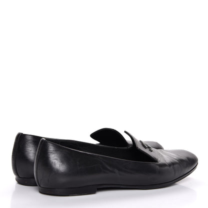 Chanel Calfskin CC Chain Loafers 38 Black 4 of 9
