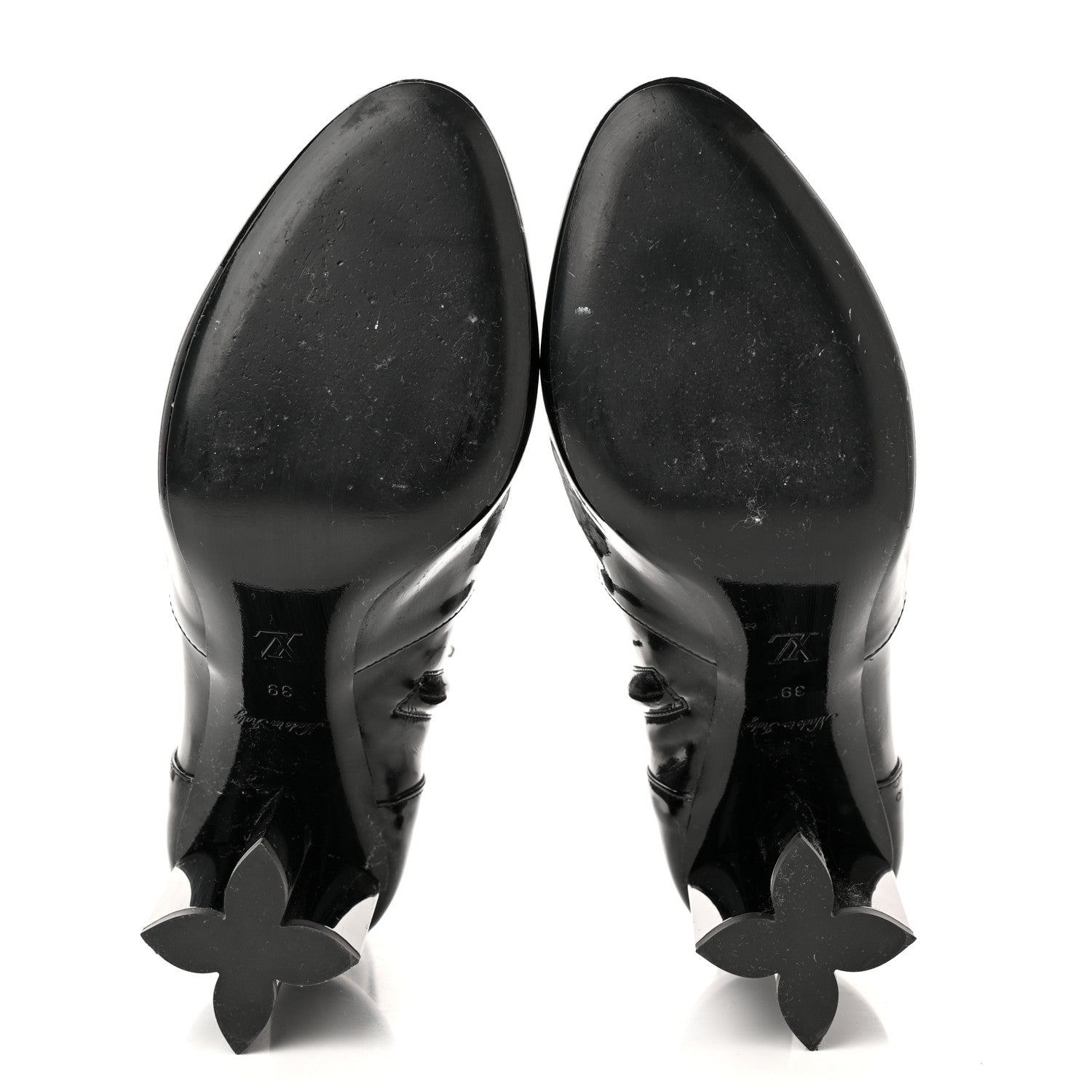 Louis Vuitton Patent Uniformes Silhouette Ankle Boots 39 Black 5 of 10