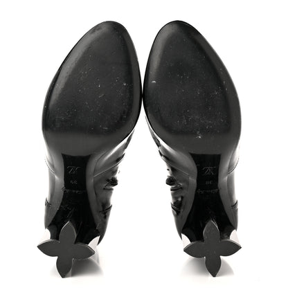 Louis Vuitton Patent Uniformes Silhouette Ankle Boots 39 Black 5 of 10