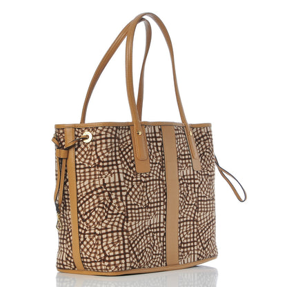 MCM Visetos Medium Liz Reversible Shopper Tote Cognac 8 of 14