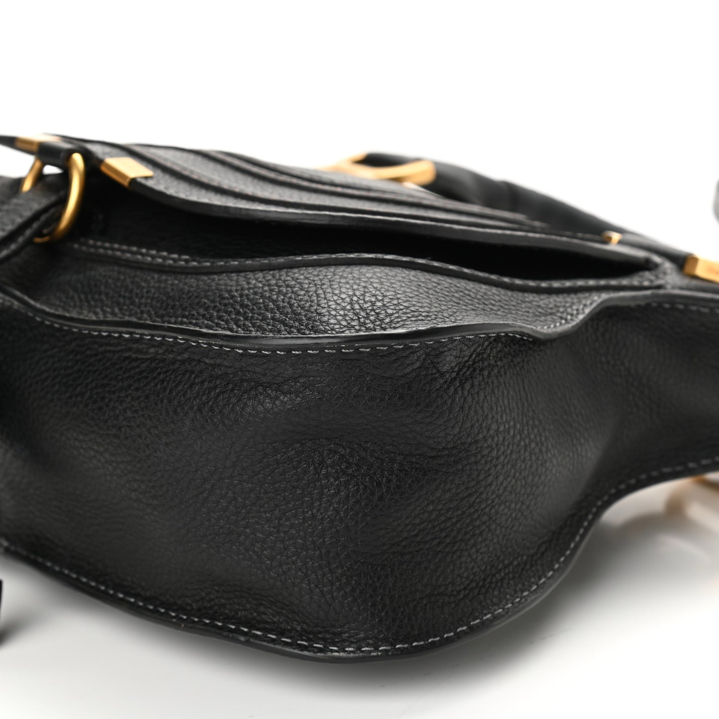 Calfskin Small Marcie Satchel Black