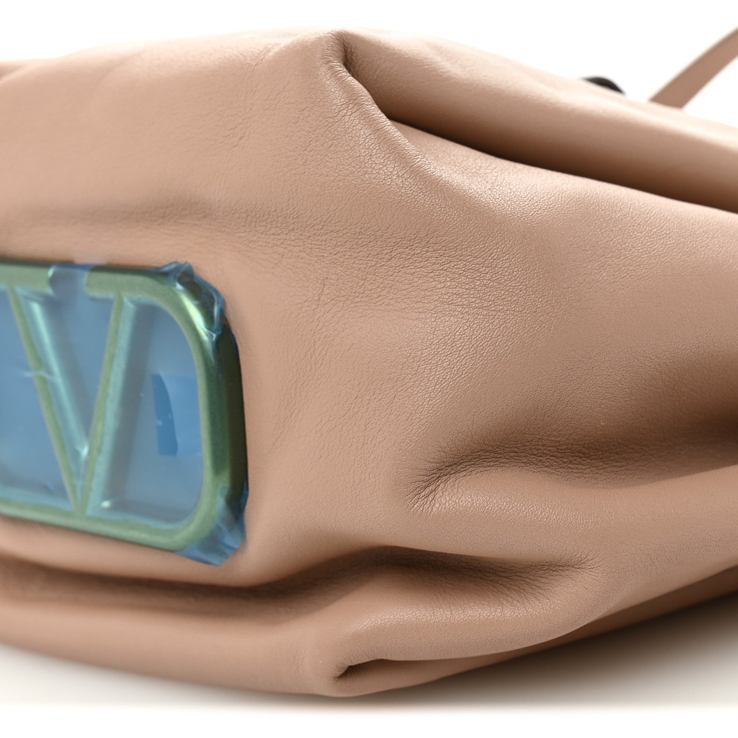 Valentino Garavani Vitello Ayers VLogo Bucket Bag Rose Cannelle 9 of 10