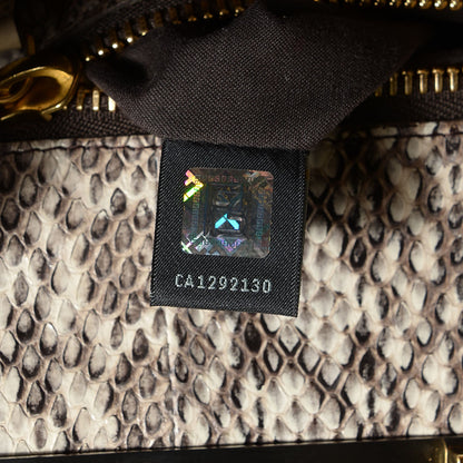 Fendi Goatskin Elaphe Large Peekaboo Iconic Satchel Latte Natural 7 of 8