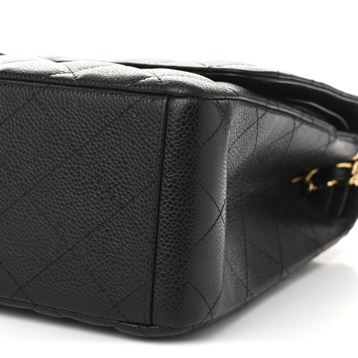 Caviar Quilted Maxi Double Flap Black