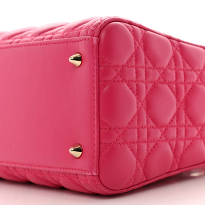 Christian Dior Lambskin Cannage Medium Lady Dior Fuchsia 10 of 14