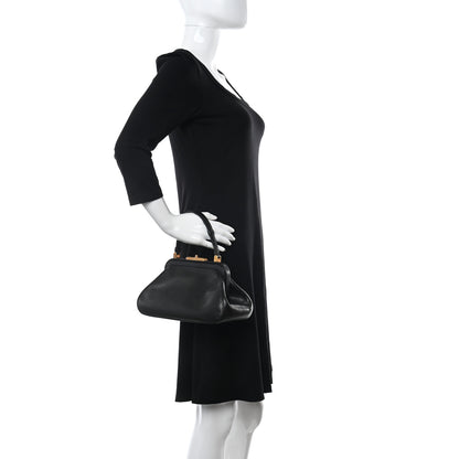 Prada Goatskin Cerniera Doctor Bag Black 2 of 11